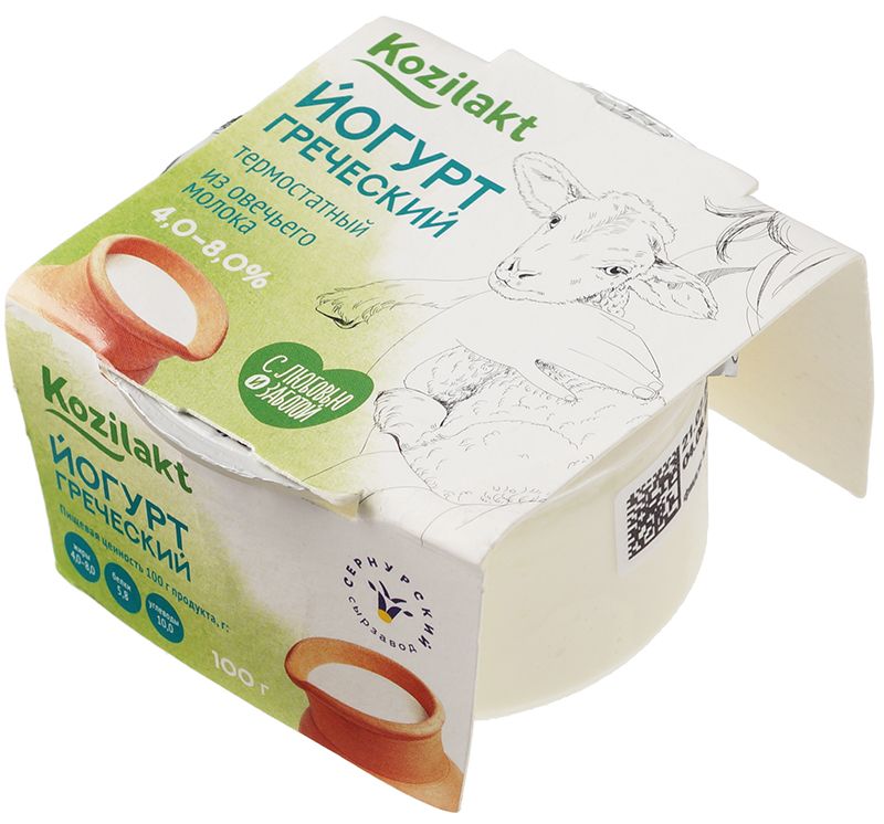 Йогурт Греческий из овечьего молока термостатный 4-8% жир. 14 суток 100г йогурт натуральный мокшанский 2 5% жир 14 суток 450мл