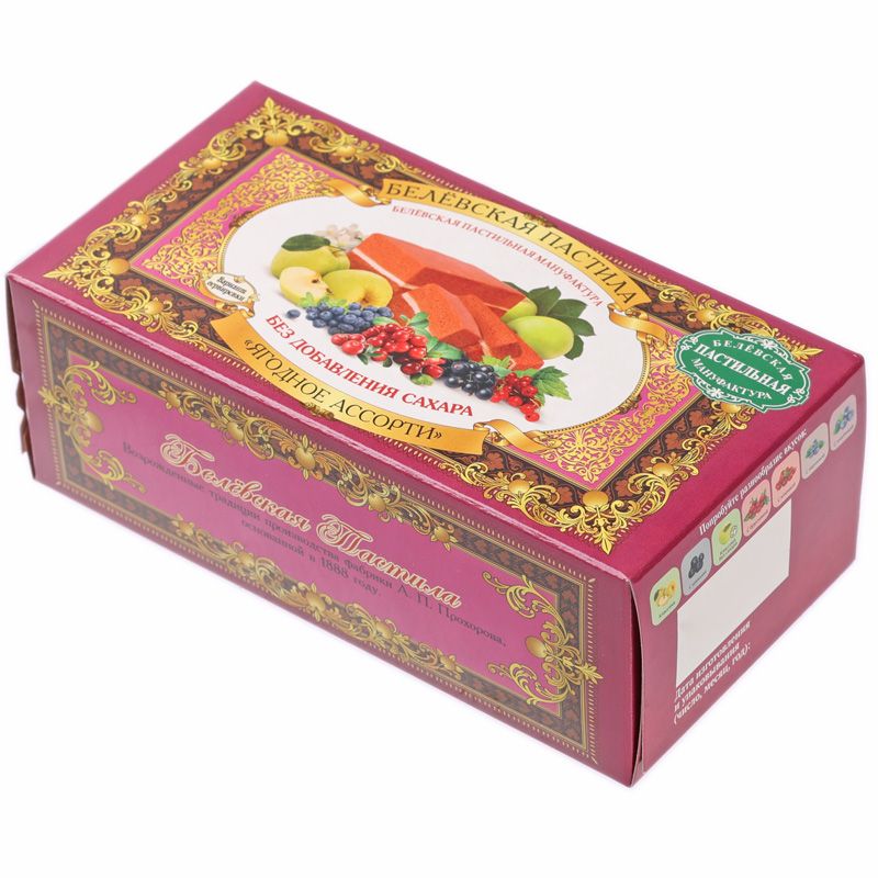 Пастила Белевская ягодное ассорти без сахара 100г набор кедрово ягодное ассорти