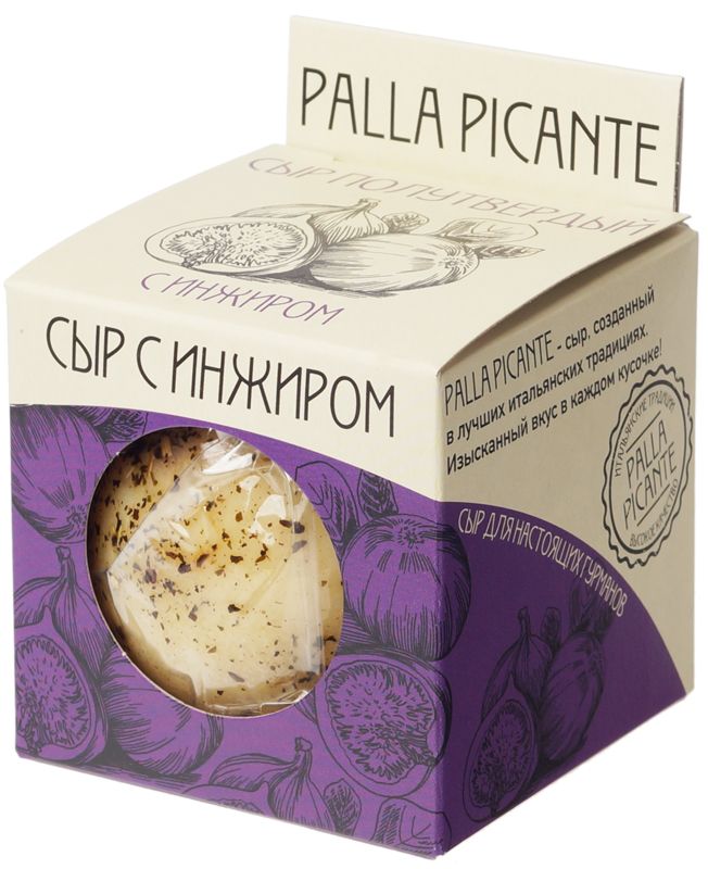 Сыр полутвердый Palla picante с инжиром 50% жир. 160г полутвердый сыр laime с пажитником кг