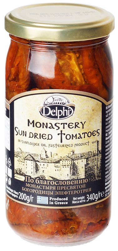 Томаты сушеные в масле Монастырские Греция 340г томаты сушеные delphi монастырские 340 г