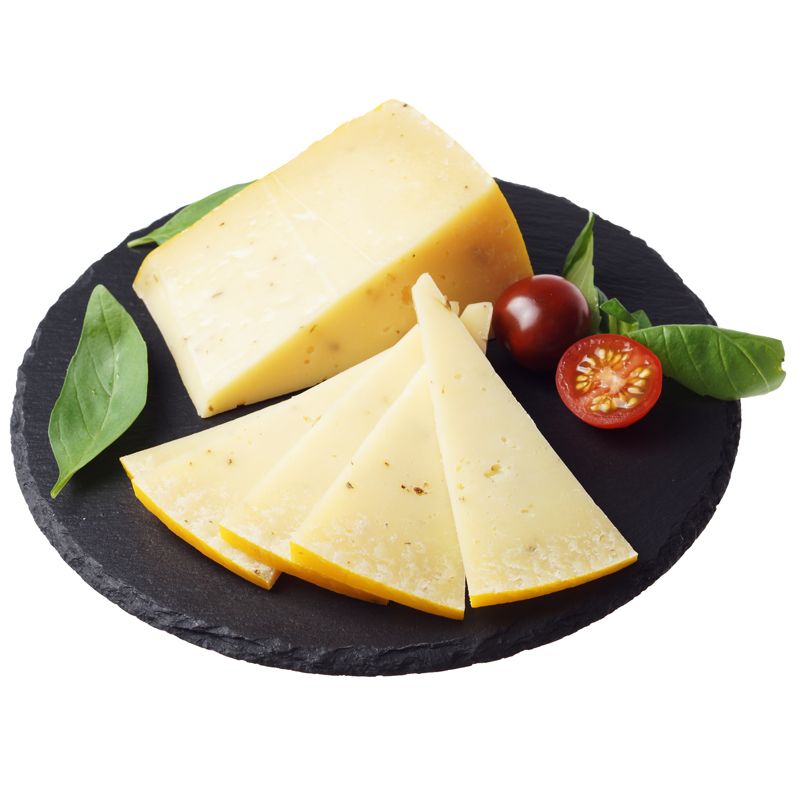 Сыр Велес с базиликом 45% жир. Деликатеска ~200г