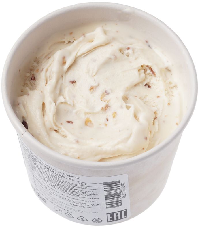 Мороженое сливочное Жареный арахис в карамели Деликатеска 75г