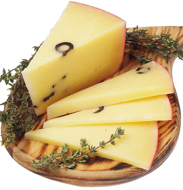 Сыр Ивановский с маслинами 45% жир. ~200г