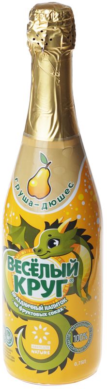 Детское шампанское Дюшес напиток сокосодержащий яблочно-грушевый 750мл