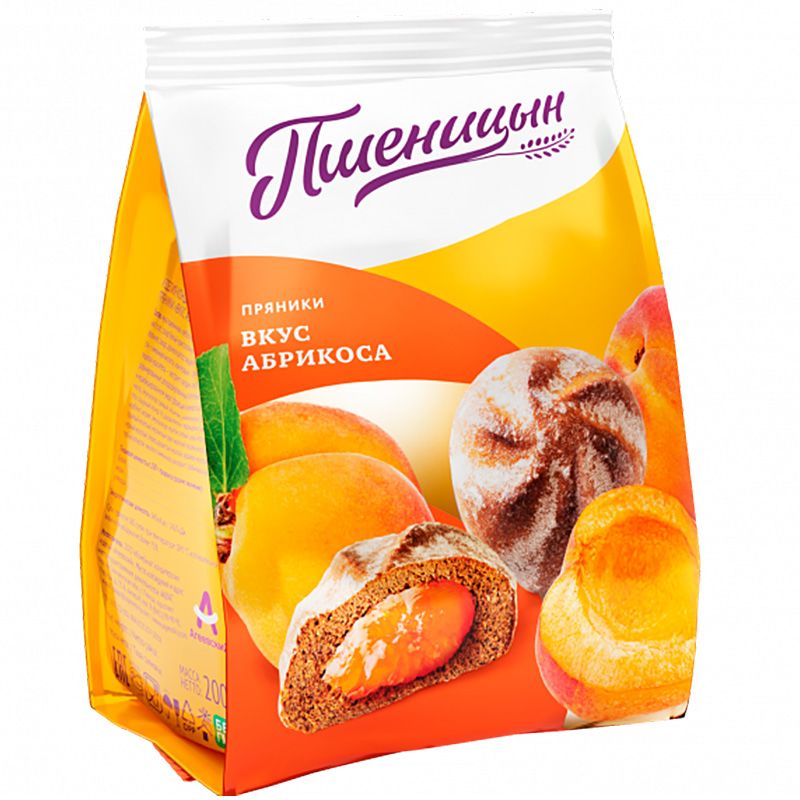 Пряники со вкусом абрикоса Пшеницын 200г