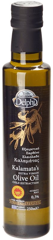 Масло оливковое нерафинированное первого холодного отжима Extra Virgin Delphi Каламата 250мл брускетта delphi из оливок 230 г