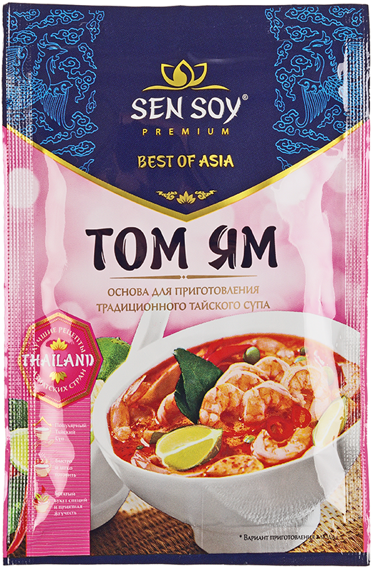 Основа для супа Том ям Sen Soy 80г смесь для приготовления супа том ям knorr 31 г
