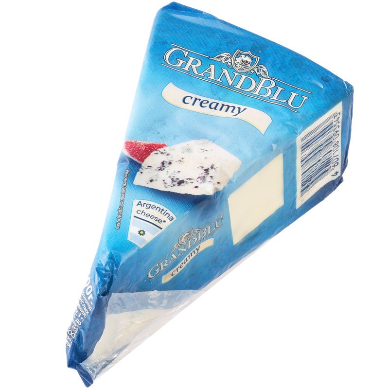 Сыр сливочный GrandBlu с голубой плесенью 56% жир. 100г сыр мягкий гранд блю сливочный с голубой плесенью 56% кусок уп 200 250 г