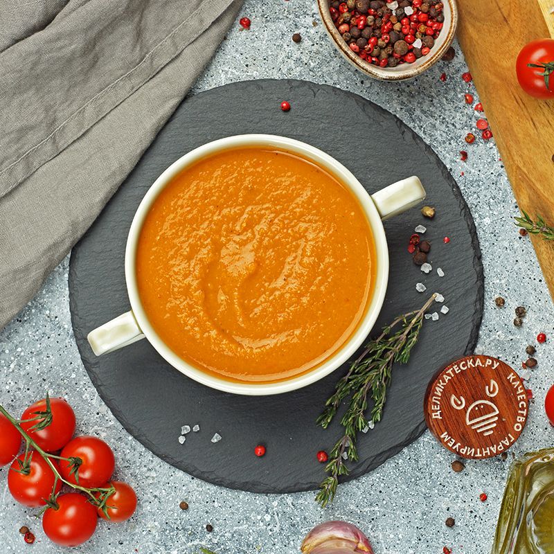 Суп-пюре чечевичный с овощами от Шефа ручная работа авторский рецепт Деликатеска 450г суп увелка чечевичный 150г