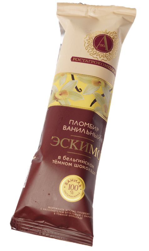 Мороженое Эскимо пломбир в темном шоколаде с ванилью 65г мороженое эскимо московское мороженое пломбир ванильный в горьком шоколаде бзмж 70 г