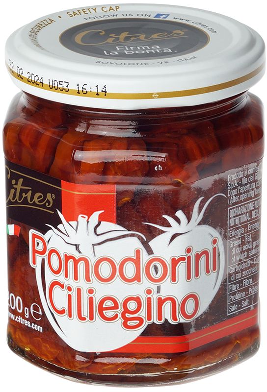 Томаты черри вяленые Италия 200г томаты черри сливовидные вес