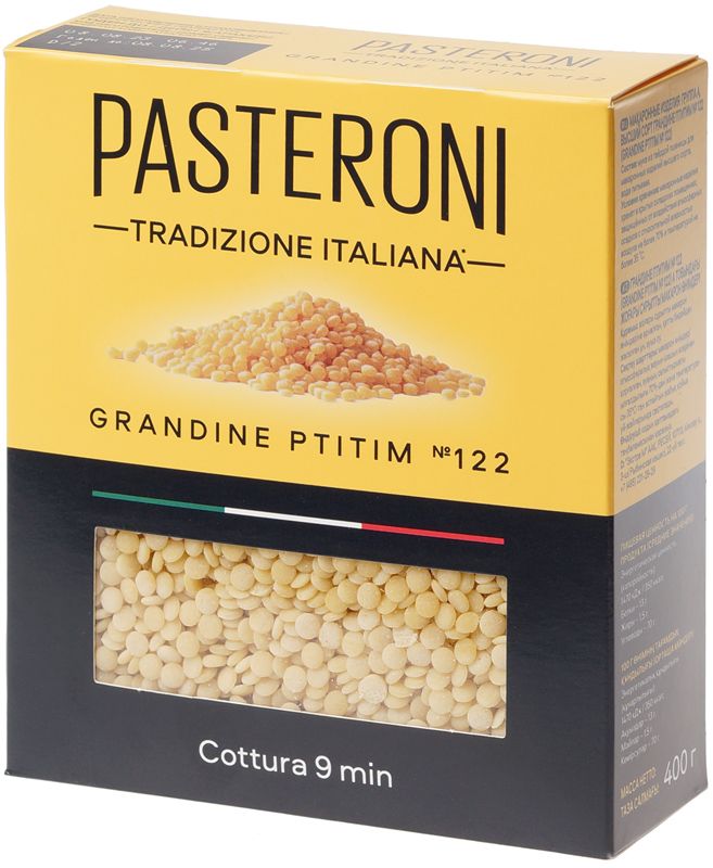 Паста Pasteroni Птитим №122 400г макаронные изделия увелка паста птитим 5x80 г