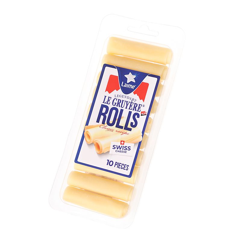 Сыр твердый Laime Грюйер Rolls 49% жир. 100г сыр твердый laime швейцарский нарезка бзмж 110 г