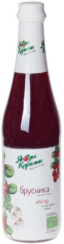 Нектар брусника Ягоды Карелии 510мл морс сибирская ягода брусничный концентрированный с сахаром 0 2 л