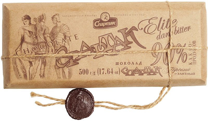 Шоколад Спартак горький 90% какао 500г шоколад спартак горький 72% 90 г