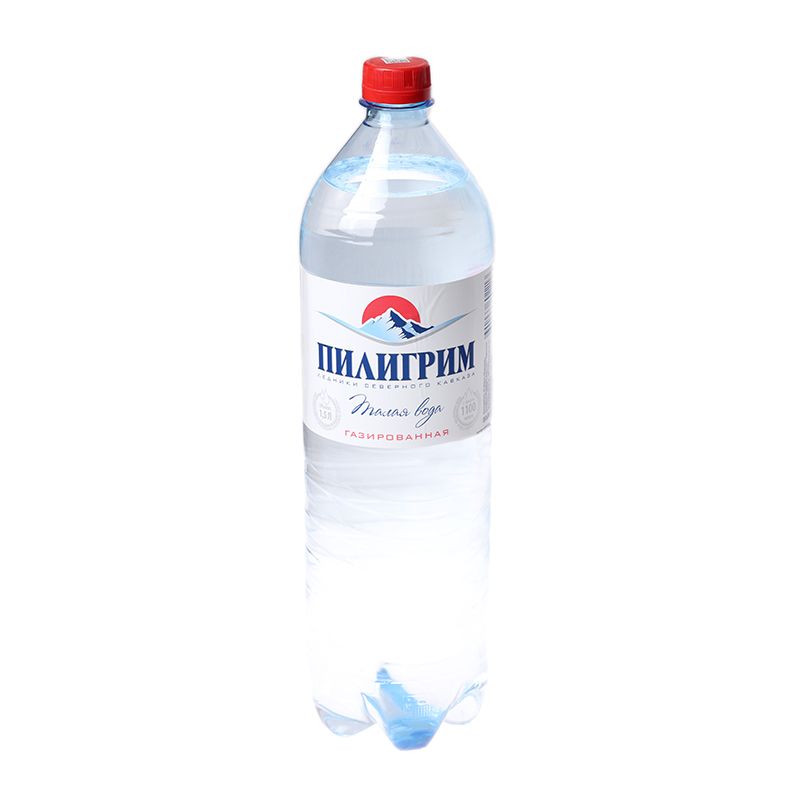 Вода минеральная природная столовая питьевая газированная Пилигрим 1.5л