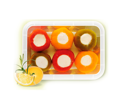 Перчики Триколор с сыром Фета в масле 240г - купить в Москве по ...