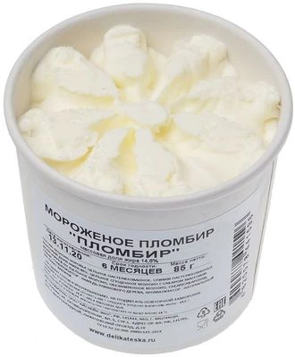 Мороженое Пломбир ручной работы 14.6% жир. Деликатеска 85г-0}