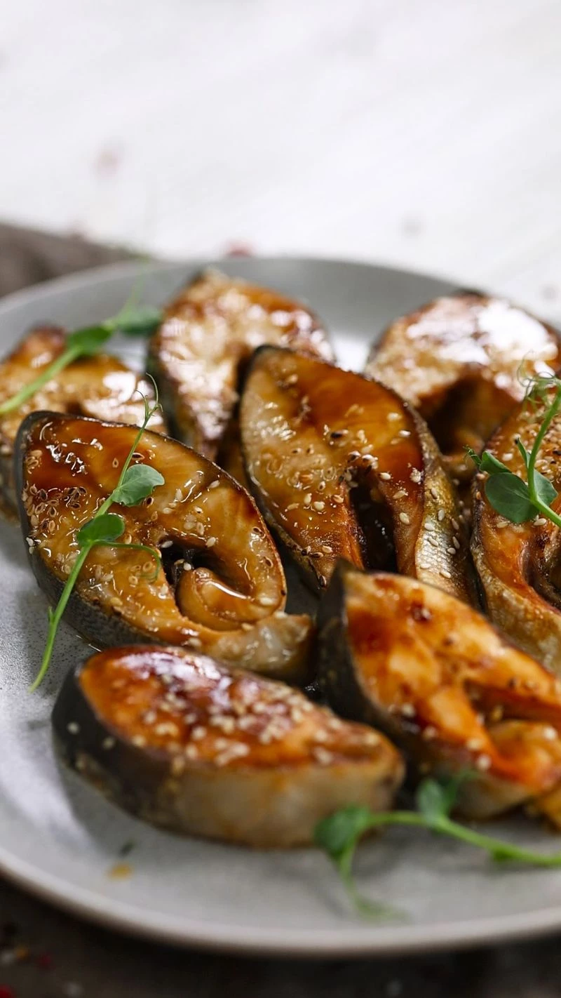 Стейки горбуши под соусом Унаги