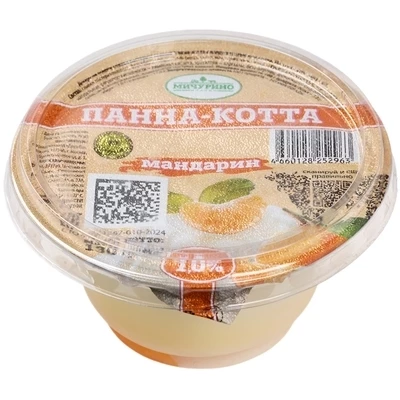 Десерт Панна-котта Мандарин 7% жир. Мичурино молоко 130г-0}