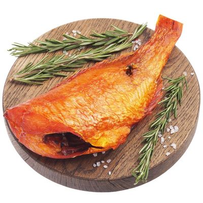 Окунь морской горячего копчения без головы ~300г-0}