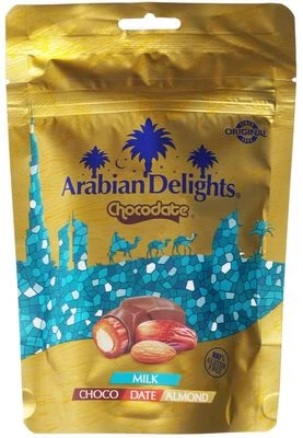 Конфеты Финики с миндалем в молочной шоколадной глазури 90г-0}