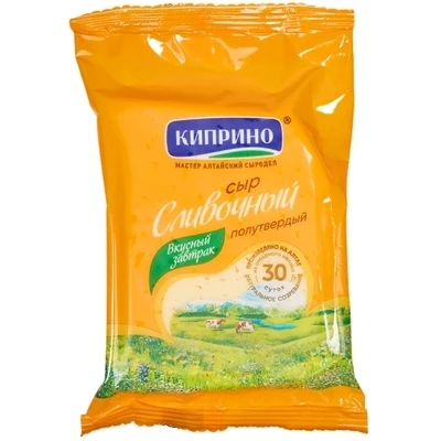 Сыр Сливочный кусок 50% жир. 180г-0}