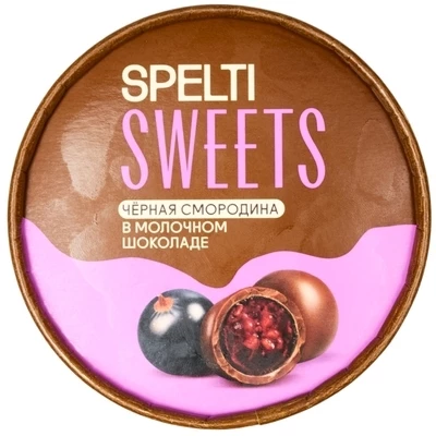 Черная смородина в молочном шоколаде Spelti 130г-1}