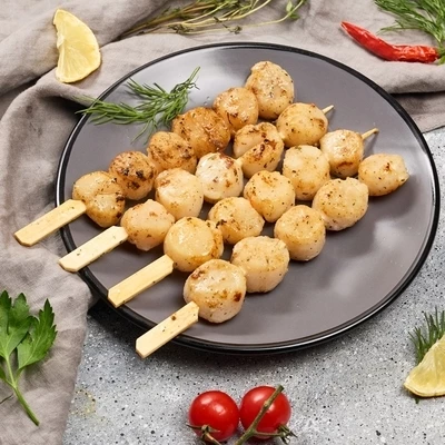 Шашлычки из морских гребешков маринованные от Шефа ~300г-0}