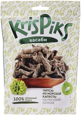 Чипсы из морской капусты KrisPiks Васаби 20г-0}
