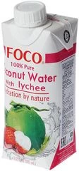 Кокосовая вода со вкусом личи Foco 330мл