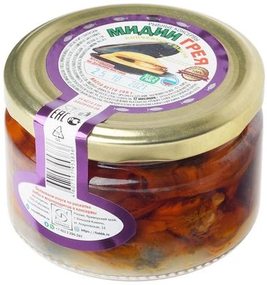 Мидии Грея копченые в масле без ГМО 200г -0}