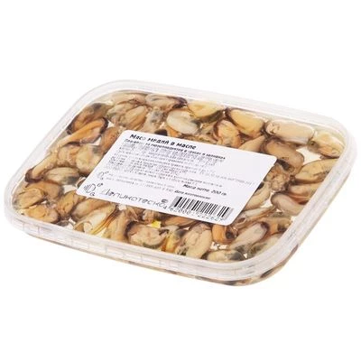 Мясо мидий в масле пресервы 200г-1}