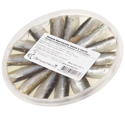 Килька балтийская тушка в масле в соусе и заливке 300г-1}