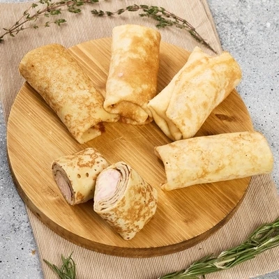 Блинчики с ветчиной и сыром Деликатеска ~500г-1}