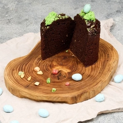 Кулич Пасхальный Шоколадный брауни Деликатеска 450г -1}