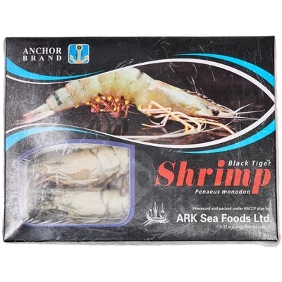 Креветки черные тигровые с головой в панцире 16/20 1кг-0}