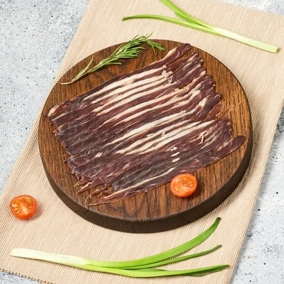 Хамон сыровяленый из мяса ягненка нарезка Деликатеска 30г-1}