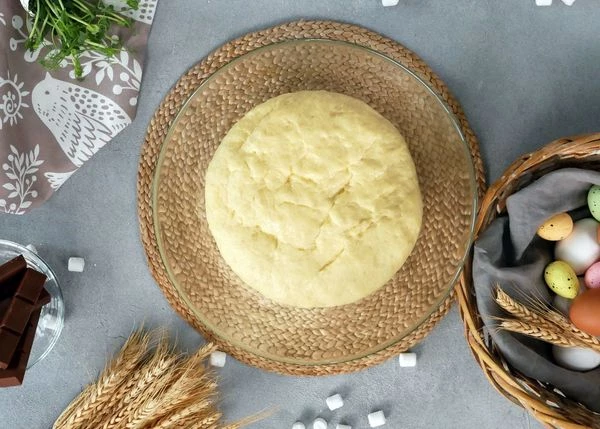 Накрыть пленкой, дать подойти в 2 раза. 