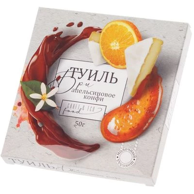 Шоколадный туиль бри апельсиновое конфи Деликатеска 50г-0}