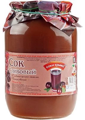 Сок сливовый с мякотью 1л -0}