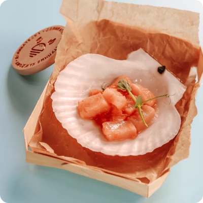 Гребешок в имбирном соусе-0}