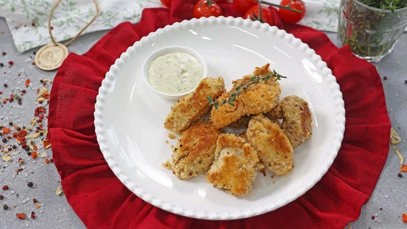 Икра трески в панировочной смеси с соусом Тартар от Шефа