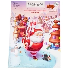Шоколадный новогодний набор Адвент календарь Santa из молочного шоколада Испания 216г
