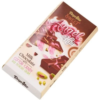 Шоколад молочный с фисташковой начинкой и пишмание Волосы Ангела Турция 170г-1}
