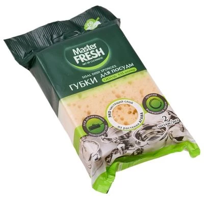 Губки для посуды из агавы Эко ХХL поролон 2шт -1}