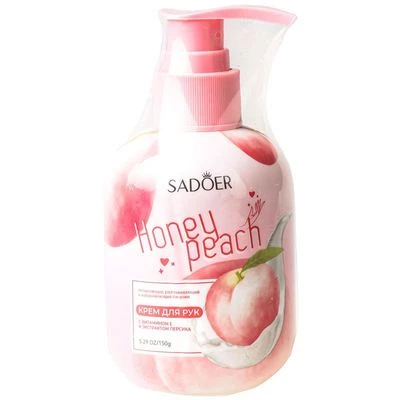 Крем для рук с медовым персиком и витамином Е Sadoer Китай 150г-0}