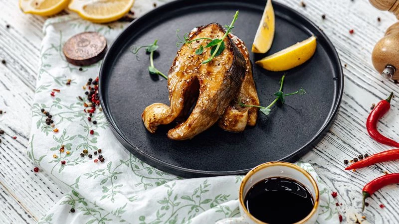 Стейки кеты с соусом Терияки