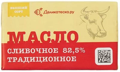 Масло сливочное Традиционное 82.5% жир.180г-0}
