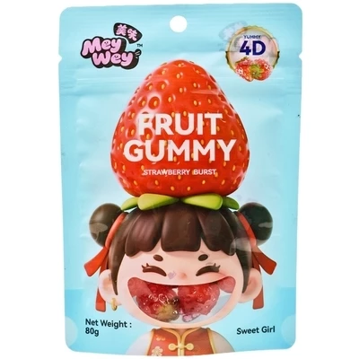 Жевательный мармелад Mey Wey 4D со вкусом клубники Китай 80г-0}